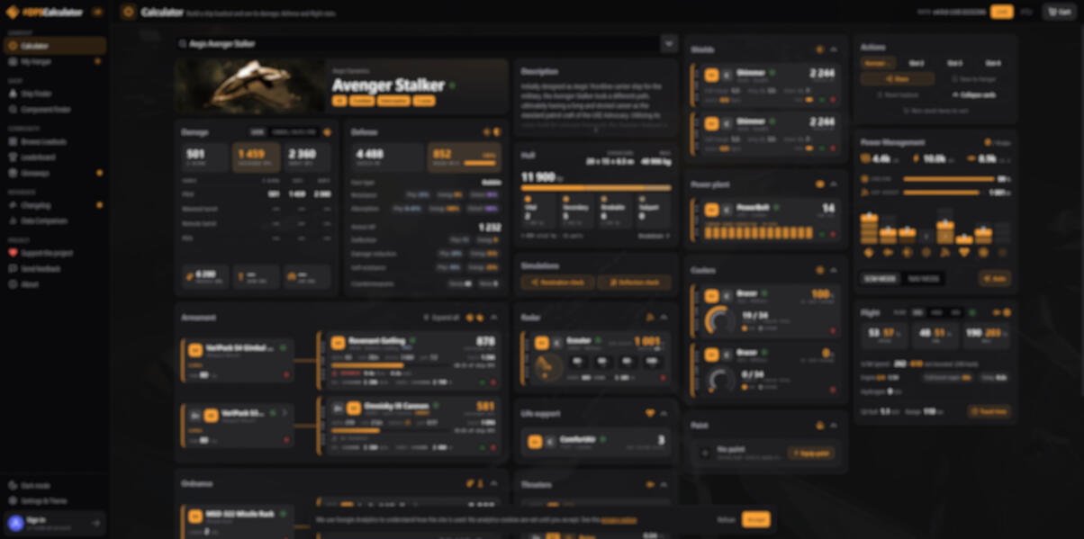 Erkul Ship Stats