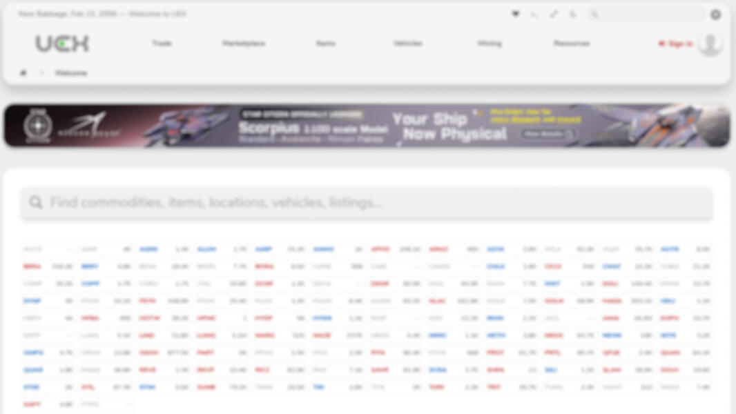 UEXCorp Trading Market